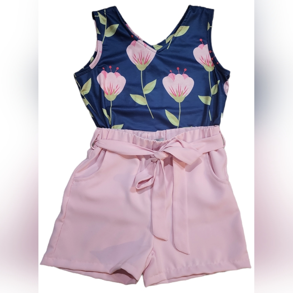 Teal short set